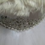 Example of feather bridal gown feature